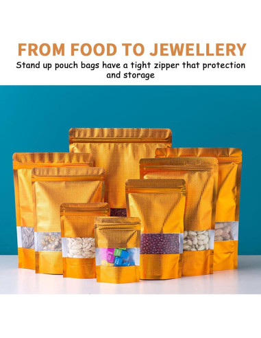 150 Bolsas Mylar Reutilizables 4x6 Circloophs a Prueba de Olores