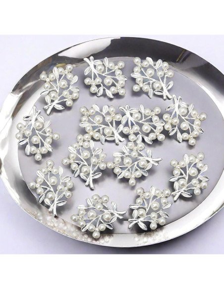 36 Piezas Adorno de Hoja con Rhinestone Oro Rodvanvo