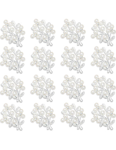 36 Piezas Adorno de Hoja con Rhinestone Oro Rodvanvo