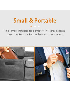 Juego de Bloc de Notas de Bolsillo Xhwykzz 7 Pcs Marrón 2