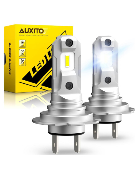 Bombillas LED H7 AUXITO 500% Brillo 6500K Mini 1:1 - Paquete de 2