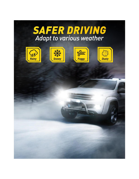 Bombillas LED H7 AUXITO 500% Brillo 6500K Mini 1:1 - Paquete de 2