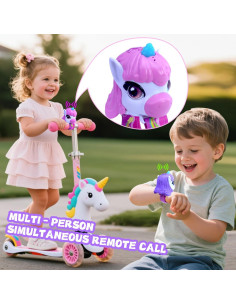 Walkie Talkies Unicornio Rosa GIDGOD para Niñas 3-8 Años 2