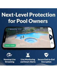Kit Pro de Alarma CCTV para Piscina PoolScout - Detección AI 2