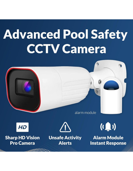 Kit Pro de Alarma CCTV para Piscina PoolScout - Detección AI Kit Pro de Alarma CCTV para Piscina PoolScout - Detección AI