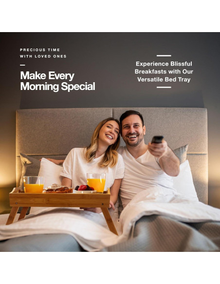 Bandeja de Cama Plegable HOME IT de Bambú 43.2x33.4cm