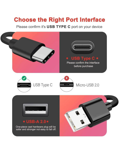 Adaptador Cargador USB C 10FT WZHENB para Arlo y Blink