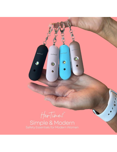 Alarma Personal HerTime2 para Mujeres - 130dB Resistente al Agua