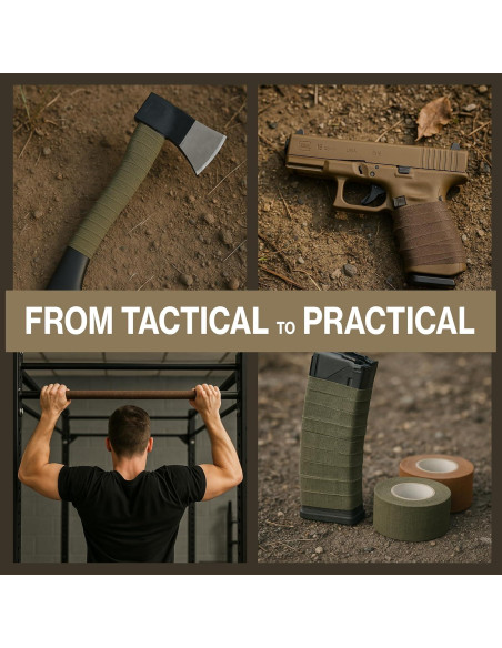 Cinta de Agarre Táctica Thunder Tape - 2 Rollos Camuflaje 1" x 18.29 m