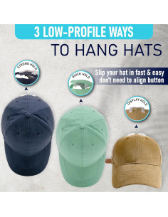 Ganchos Adhesivos para Sombreros Hula Home - Paquete de 10 2