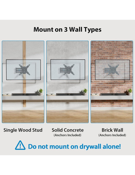 Soporte de Pared para Monitor Pipishell 13-42" Movimiento Completo