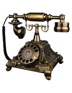 Teléfono de Disco Vintage TelPal 6111 en Bronce Antiguo