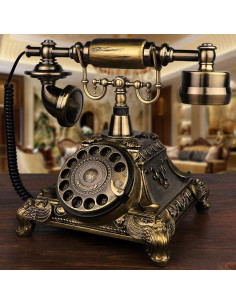 Teléfono de Disco Vintage TelPal 6111 en Bronce Antiguo 2