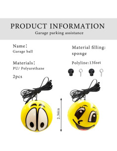 2 PCS Ayudas de Estacionamiento Gasedin Ojos Grandes Amarillo 2