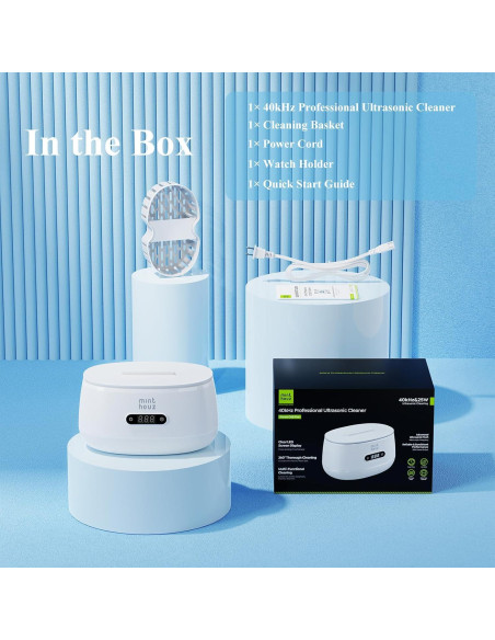 Limpiadora Ultrasónica Minthouz 600ml 40kHz 5 Modos de Limpieza Limpiadora Ultrasónica Minthouz 600ml 40kHz 5 Modos de Limpieza