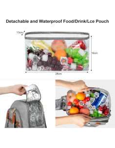 Mochila de Picnic DHAEE para 4 Personas con Enfriador y Manta 2