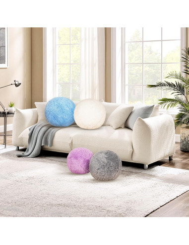 Almohada Decorativa Redonda Gotikle 35 cm Gris Suave