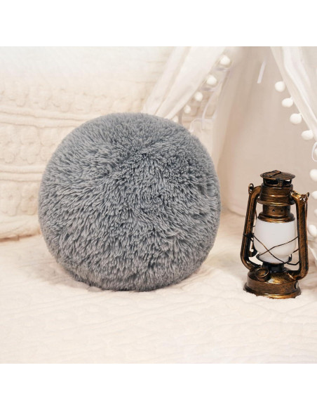 Almohada Decorativa Redonda Gotikle 35 cm Gris Suave Almohada Decorativa Redonda Gotikle 35 cm Gris Suave