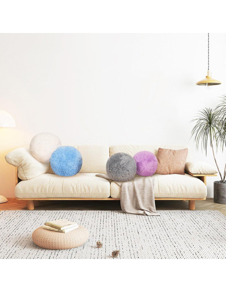 Almohada Decorativa Redonda Gotikle 35 cm Gris Suave Almohada Decorativa Redonda Gotikle 35 cm Gris Suave