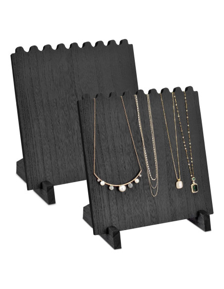 Soportes de Joyería de Madera Ikee Design - 2 Piezas Negro