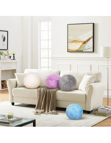 Almohada Decorativa Redonda Gotikle 35 cm Gris Suave