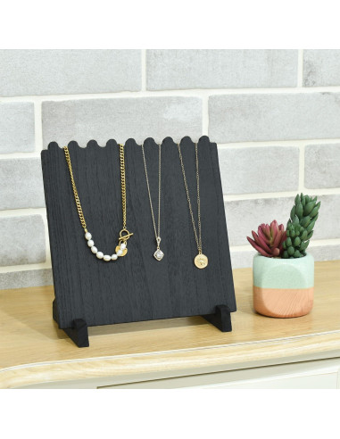 Soportes de Joyería de Madera Ikee Design - 2 Piezas Negro