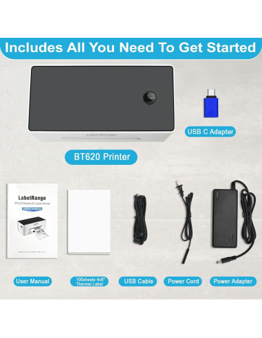 Impresora de Etiquetas Térmicas LabelRange BT620 4x6" 300 DPI