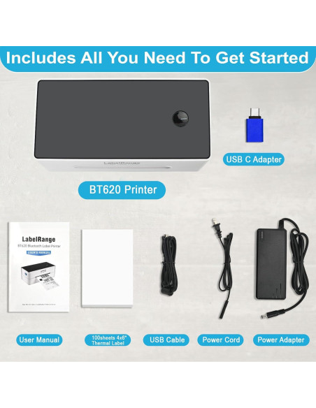 Impresora de Etiquetas Térmicas LabelRange BT620 4x6" 300 DPI