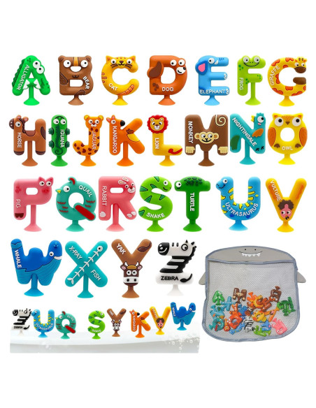 Juguetes de Baño Educativos 26 Piezas Silicona Genérico