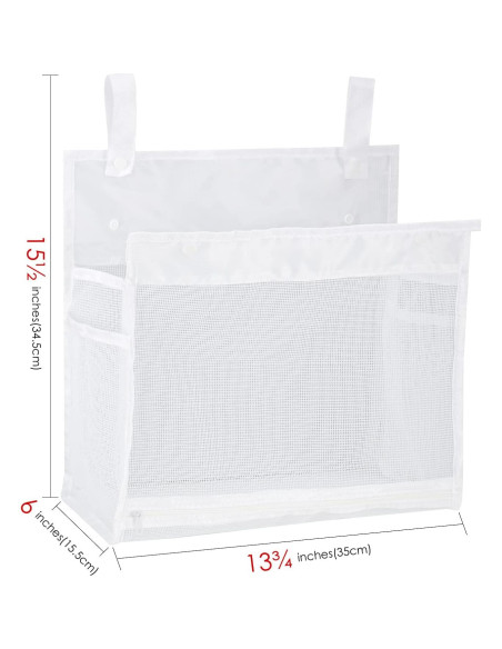 Organizador de Juguetes de Baño Adorila - 2 Piezas Malla Blanco
