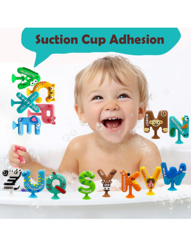 Juguetes de Baño Educativos 26 Piezas Silicona Genérico