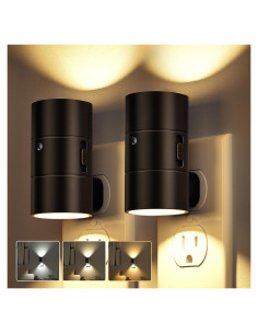 Luces Nocturnas Enchufables JOFIOS, 3 Temperaturas, 2 Paquete