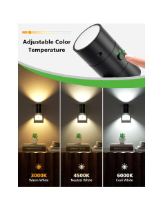 Luces Nocturnas Enchufables JOFIOS, 3 Temperaturas, 2 Paquete 2