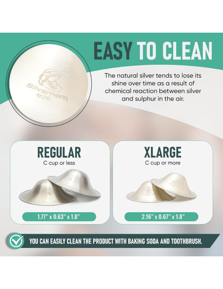 Copas de Lactancia de Plata 925 Silvamom - Extra Grande