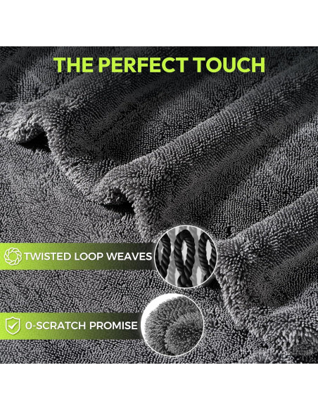 Toalla de Secado AutoManiacs 1500 GSM 90x60cm Microfibra Suave