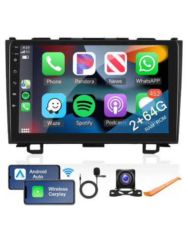 Estéreo de Coche Android Podofo 2+64G para Honda CRV 2007-2011