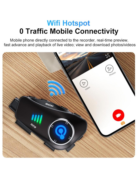 Cámara de casco Bluetooth 1080P IP66 con auricular 1500mAh Cámara de casco Bluetooth 1080P IP66 con auricular 1500mAh