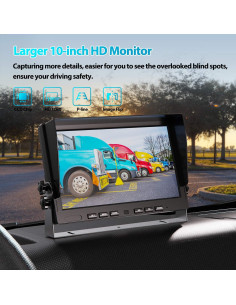 Sistema de Cámara de Respaldo Fookoo HD 10" con Grabación 2