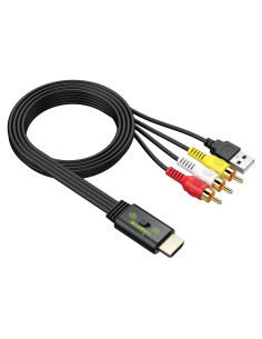 Convertidor RCA a HDMI LiNKFOR 1080P para Wii/PS1/PS2/N64