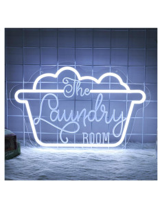 Letrero de Neón LED Lavandería MinIeoh 40.64x26.16cm USB