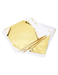 Papel de Foil Dorado Grande 100pcs para Manualidades DIY