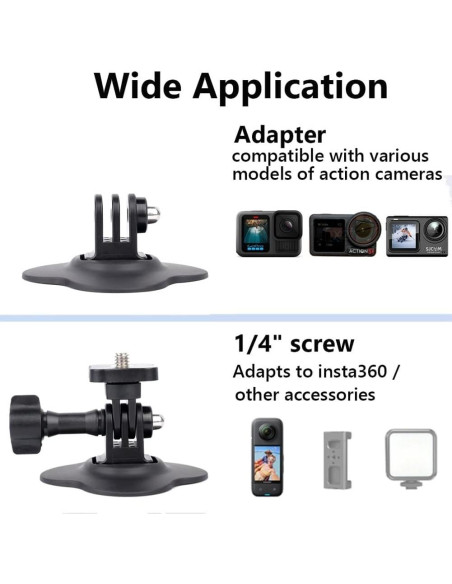 Kit de Montaje Adhesivo Flexible TANSUO para Cámaras de Acción Kit de Montaje Adhesivo Flexible TANSUO para Cámaras de Acción