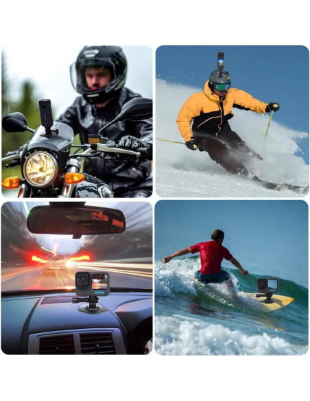 Kit de Montaje Adhesivo Flexible TANSUO para Cámaras de Acción Kit de Montaje Adhesivo Flexible TANSUO para Cámaras de Acción