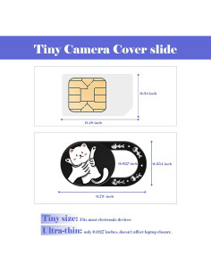 Cubierta deslizante de webcam DR. PANDACAT - Gato 3-Pack 2