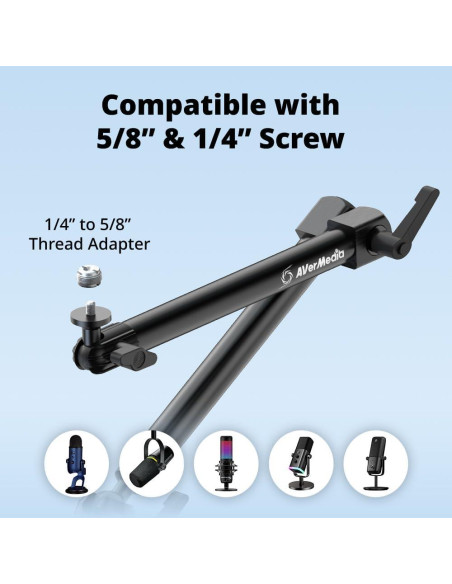 Micrófono USB AVerMedia FLEXI go para Streaming y Podcasting