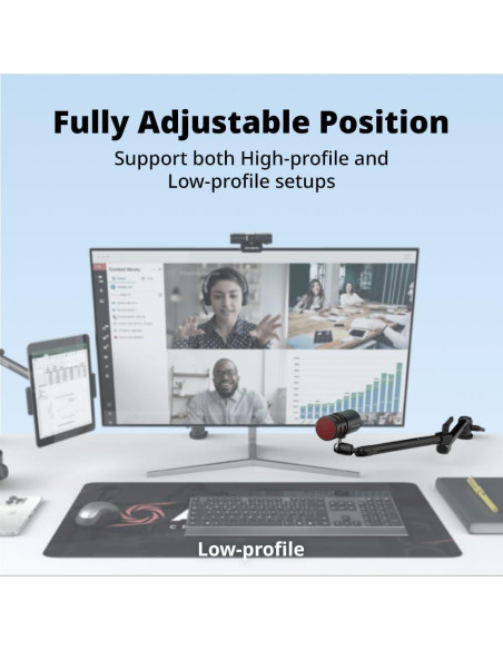 Micrófono USB AVerMedia FLEXI go para Streaming y Podcasting