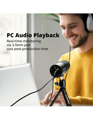 Micrófono USB AVerMedia FLEXI go para Streaming y Podcasting