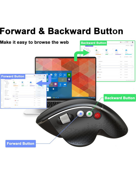 Ratón Inalámbrico Ergonómico CHUYI Vertical 119g USB
