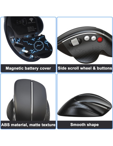 Ratón Inalámbrico Ergonómico CHUYI Vertical 119g USB