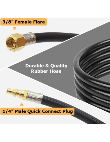 Manguera de Propano 12FT Hooshing con Conector 3/8" Femenino